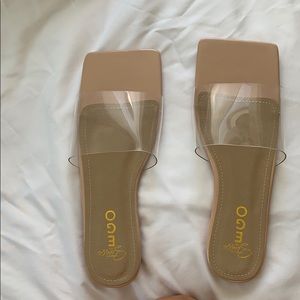 Clear flat sandals